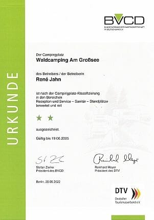 20220620-Urkunde-BVCD-DTV-Waldcamping-Großsee-Klassifizierung
