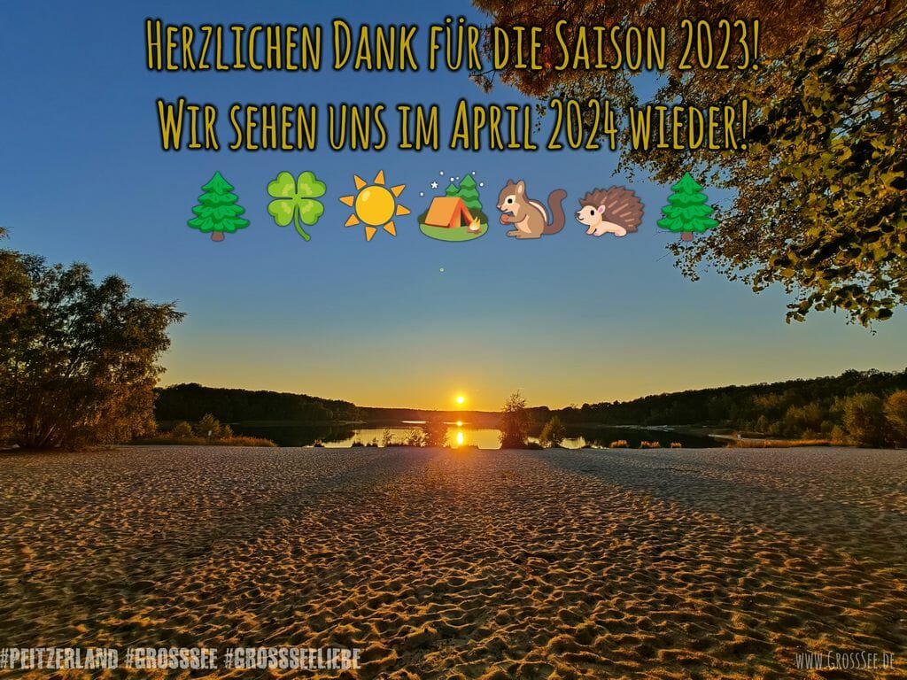2023 Danke Saison Waldcamping Großsee
